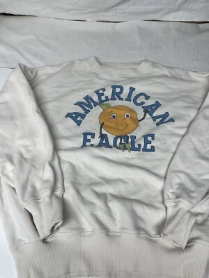 American Eagle Outfitters Sudadera Manga Larga Crema, Oversize Naranjas Foto 1 de 4