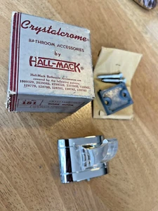 Vintage Hall-Mack Crystalcrome 181 Deco Polished Chrome MCM Lucite Robe Hook USA - Picture 1 of 4