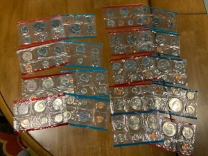 Lot of 9 Phil &Denver Mint Sets with Envelopes each date has both mints total 18 - Picture 1 of 11