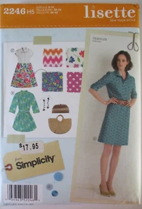 Simplicity Options Sewing Pattern #2246, Sizes 6-8-10-12-14 Misses' Dress - Picture 1 of 2