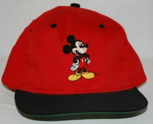 Red Mickey Mouse Disney Embroidered Baseball Hat Cap Adjustable Snapback - Picture 1 of 4