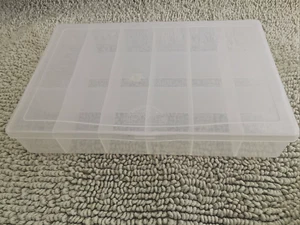 DMC Floss Organizer CrossStitch Thread Empty Plastic Storage Box ONLY 11x7x1.5" - Picture 1 of 8