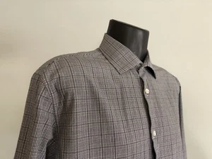 John Varvatos Men's Slim Fit Button Down Long Sleeve Plaid Shirt; 16.5 32/33 EUC - Picture 1 of 12