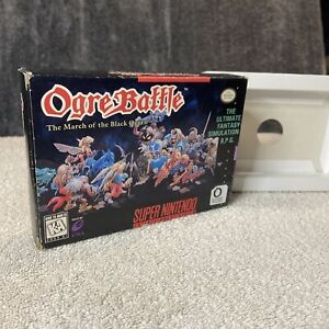 SNES Ogre Battle March Of The Black Queen Box Only Nintendo 1994 Ships Today