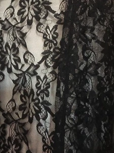 MEDIUM LuLaRoe JOY LACE VEST - SOLID BLACK FLOWERS nylon cardigan layering NWT M - Picture 1 of 4