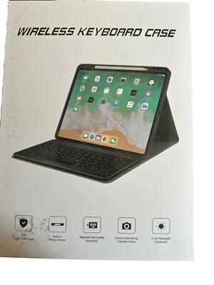 ipad 9.7 inch wireless keybord case black built in pencil holder - Image 1 of 4