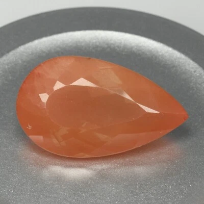 16.48Ct Natural Andesine Gem Best Double Tone Green To Red Flash Perfect Pear - Image 1 of 2