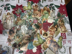 Lot Of 26 Vintage Diecut Paper Various Christmas Angels - Picture 1 of 4