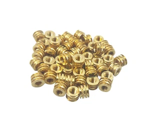 20x #4 4-40 Brass Threaded Heat Set Inserts for Plastic 3D Printing Metal Nuts - Picture 1 of 7