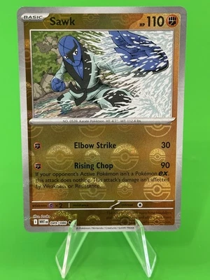 Pokemon Sawk Scarlet & Violet White Flare Poke Ball Reverse Holo 049/086 NM!!! - Image 1 of 3