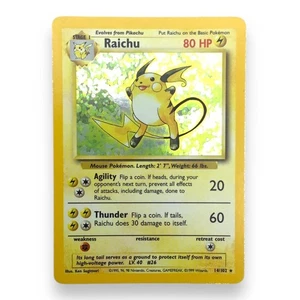Raichu (14/102) - Holographic Pokemon Card - Picture 1 of 2