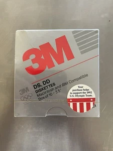 NEW 3M DS DD Macintosh & IBM Compatible Formatted 3.5" Diskettes Box of 10 pcs - Photo 1/6