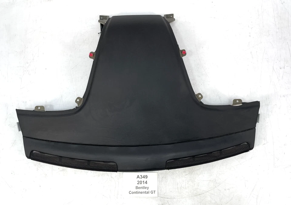 ✅12-17 原始设备制造商宾利欧陆 GT 后包裹架装饰面板黑色皮革 — 第 1/4 张图片