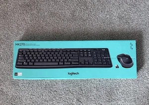 Bezprzewodowa klawiatura i mysz Logitech MK270 - Nowa w pudełku (920-004536) - Zdjęcie 1 z 2