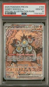 2025 POKEMON PRE EN-PRISMATIC EVOLUTIONS #159 SANDY SHOCKS ex SAR PSA 10 - Picture 1 of 2