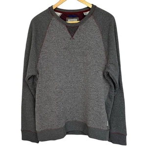 TED BAKER London Men's Gray Raglan Sleeve Wool Blend Crewneck Sweatshirt Size 5 - Picture 1 of 11