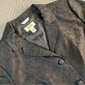 Talbots Blazer schwarz strukturiert Seide Größe 10 Top Zustand - Bild 1 von 8