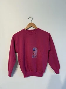 Vintage Kids Pink Blank Crewneck Size 14/16 - Picture 1 of 4