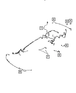 Cableado debajo del cuerpo Mopar genuino 68412625AA - Imagen 1 de 4