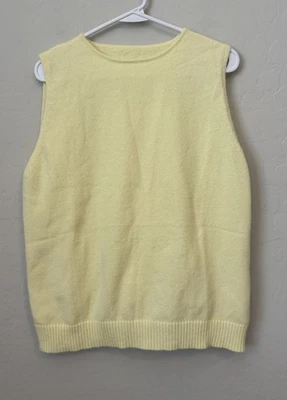 Colete suéter equivocado grande feminino malha amarela sem mangas tamanho grande tênis preparação - Imagem 1 de 4