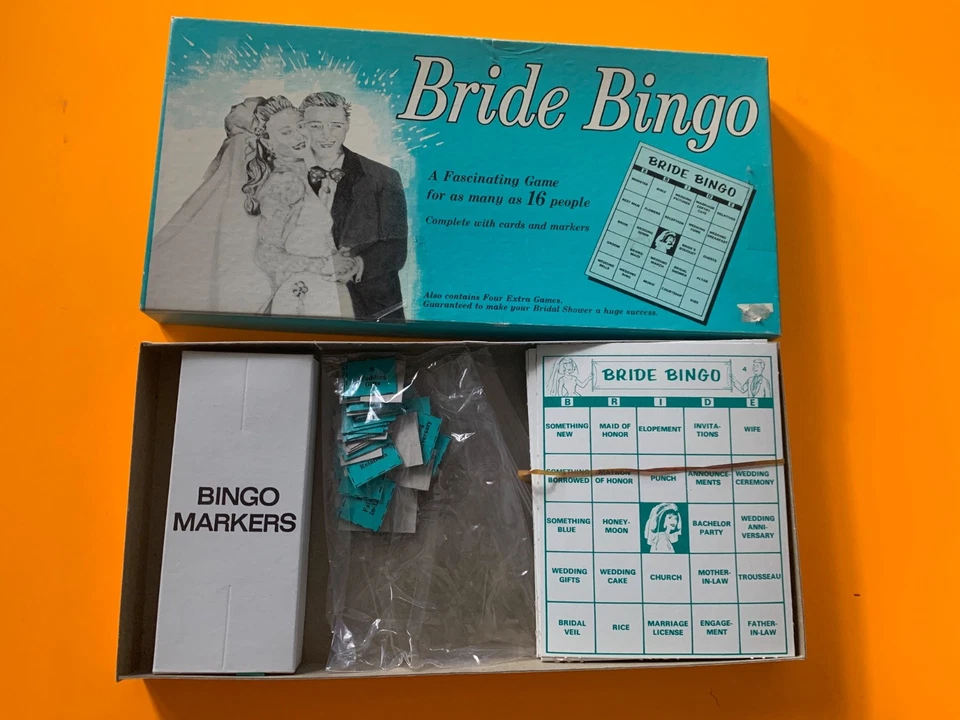 VINTAGE BOARD GAME BRIDE BINGO 1960’s Like New - Image 1 of 1