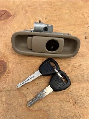 1998-2002 Honda Accord Glovebox Latch Glove Box Handle OEM Two Key TAN Beige - Image 1 of 3