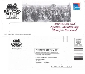Advertising Letter CA State RR Museum Foundation Sefton Toy Train Collection - Picture 1 of 7