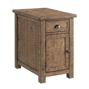 Monterey 16 pouces Table d'appoint de chaise naturelle avec puissance - Photo 1/12