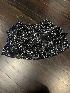 Old Navy girls velvet black star skirt NWT L 10/12 layered skater Goth Punk - Picture 1 of 1