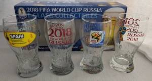 FIFA World Cup Glass Drinkware 2018 Russia 2014 Brazil 2010 South Africa Soccer - Picture 1 of 20