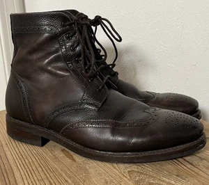 Thursday Boot Co Wingtip Leather Lace Up Ankle Dress Boots Men’s 11 in Dark Oak - Picture 1 of 11