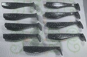 25ct 4” Inch soft plastic Paddle Tail fishing Swimbait chrome shad silver 