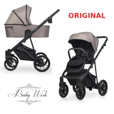 RIKO VELAR STROLLER  BABY PRAM 3in1 CARRYCOT + PUSHCHAIR + CAR SEAT - Image 1 of 4