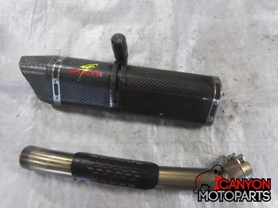 12-23 16 2019 Kawasaki ZX14 ZX-14 ZX14R sepulturas fibra de carbono slipon direito - Imagem 1 de 4