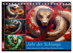 Jahr der Schlange - Illustrationen des chinesischen Tierkreiszeichens (Tischkale - Bild 1 von 9