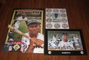 3 DIFFERENT PITTSBURGH PIRATES ROBERTO CLEMENTE POSTERS - Picture 1 of 1