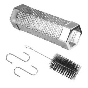 6" BBQ Smoker Tube Wood Pellet BBQ Grill Hot Cold Smoking Mesh Smoke Tube USA - Picture 1 of 10
