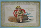 Antique To My Valentine With Loving Thoughts Postcard-Tuck's Cupids Series #1