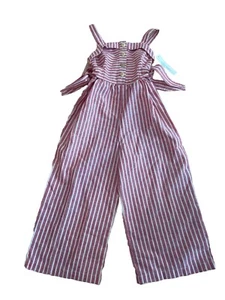 Sequin Heart Girls Romper Red White Striped Girls Size S - Picture 1 of 4