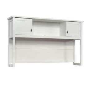 SAUDER Office Desk Hutch 65.118" x 39.134" Engineered Wood White Finish w/ Door - Picture 1 of 9