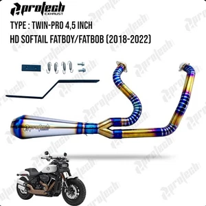 Exhaust Pipe 2-1 Harley Davidson Milwaukee M8 Softail FatBob FXFBS 107 114 - Picture 1 of 1