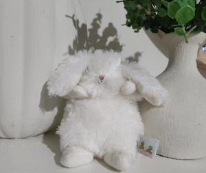 Bunnies By The Bay White Fluffy Bunny Rabbit 6" Plush Stuffed Animal Toy - Picture 1 of 3