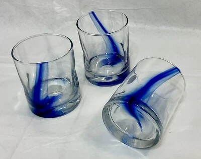 3 Libbey Blue Ribbon Impressions Juice/Rocks/DBL Old Fashion Glasses 12.5 OZ Bar - Image 1 of 4