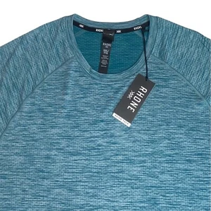 Rhone Reign Tech Performance Short Sleeve Athletic T- Shirt Men's Size XXL Green - Picture 1 of 6