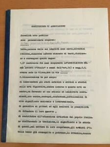 Bozza di costituzione dell'Associazione Artisti D'Italia - Foto 1 di 1
