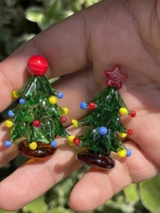 Weihnachtsbaum Kristall Farbe Figur Glas Schreibtisch Ornament Dekoration Geschenk - Bild 1 von 7