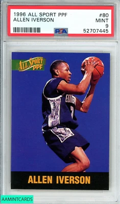 Score Board All Sport 1996 PPF Allen Iverson #80 76ers Rookie RC PSA 9 como nuevo Foto 1 de 3