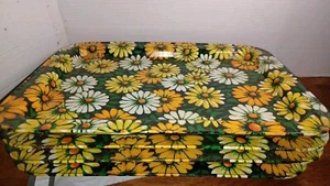 (4) Bandejas de servir cama plegable floral margarita de metal Marsh Allen 1969 17x12 - Imagen 1 de 24
