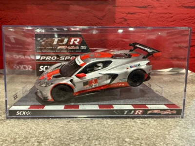 Corvette analógico CR8 SCX TJR PRO-SPORT escala 1/32 plateado #3 - con luces - nuevo Foto 1 de 4