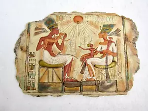 Design Toscano King Akhenaton, Nefertiti and Daughters Stele Wall Sculpture, 12" - Picture 1 of 6